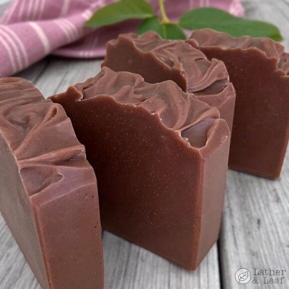 Hibiscus Cold Process Soap Natural Handcrafted Artisan Soap Bar - Picture 1 of 5